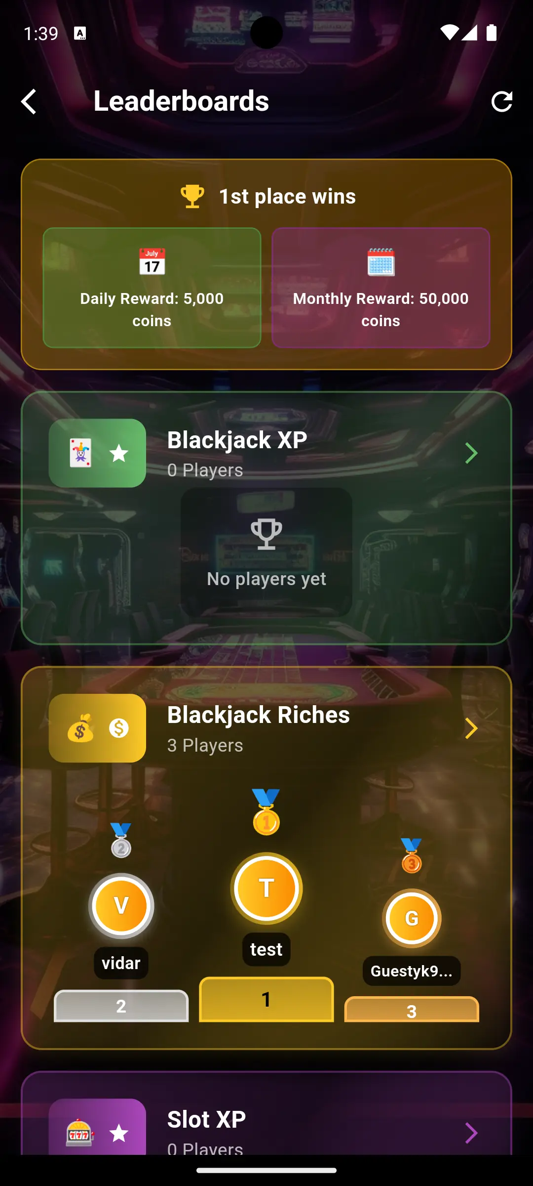 Lucky21 Liderlik Tablosu